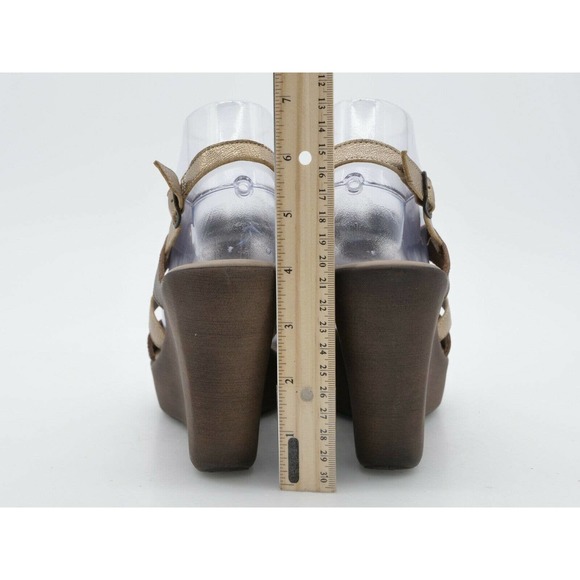 Matisse Sandals Womens 8.5 Brown Leather Platform Wedge Slingback EUR 39 - Picture 7 of 9